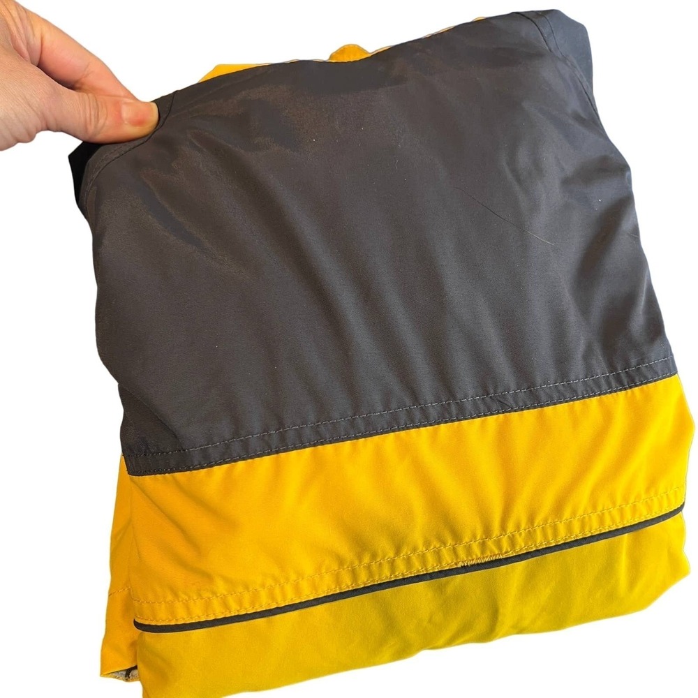 Columbia Interchange Core Jacket Women's L Yellow Hooded Packable Rain Shell - Picture 12 of 12